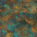 Teal & Brown Distressed Metal Texture