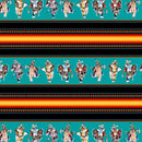 Digital Native Dancers Turquoise Border Print
