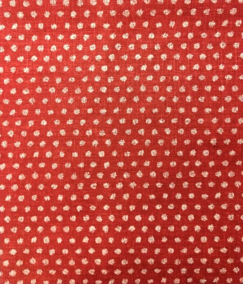 Dots on Dobby Red Size of a Pencil Eraser