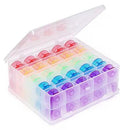 Double Sided Bobbin Box 50 Empty Bobbins Asst Colors