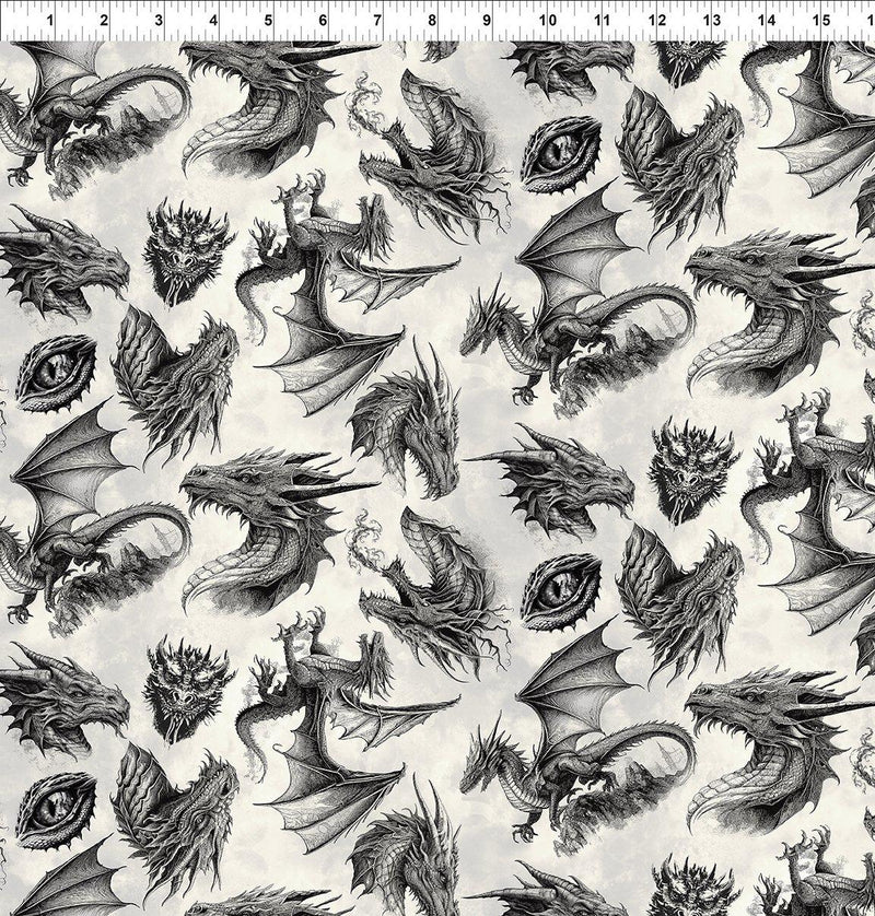 Dragons Etching in Cream