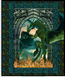 Dragons in Green by Yenter Large Panel