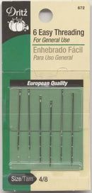 Dritz Easy Threading Needles 4/8