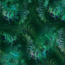 Emerald Green Swirl Scales Around Purple Flowers