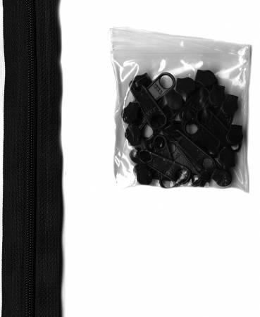 Zipper by the Yard Black