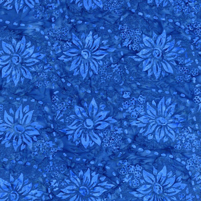 Blue Tonal Medium Sized Flowers Royal Blue