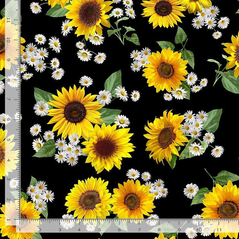 Sunflower & Daisy Bouquets Blk
