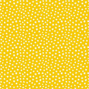 White Abstract Dots on Yellow
