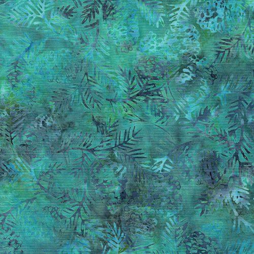 Multi Teals w Pinecones & Needles