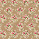 Red & Green Bouquets on Tan