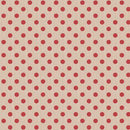 Woven Red Dots on Tan