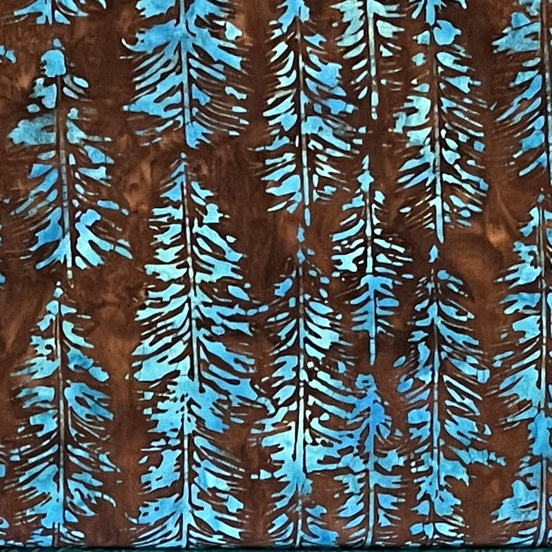 Brown with Turquoise Trees