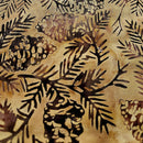 Dark Gold Pinecones & Leaves