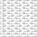 Gray Elephant Family on White