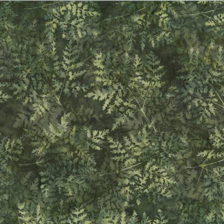 Batik Green on Green Ferns