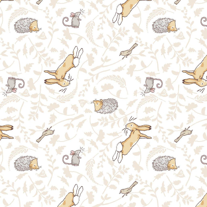 Flannel Forest Friends White