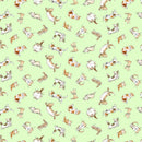 Brown & White Kittens on Green