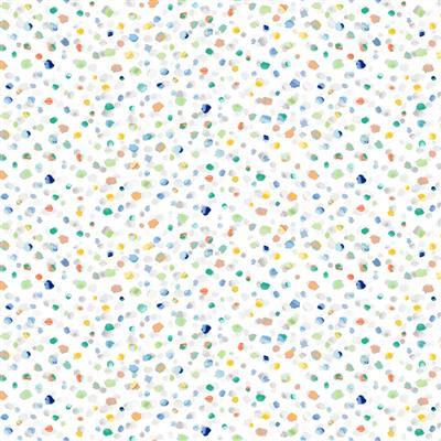 Multi Colored Dots on White