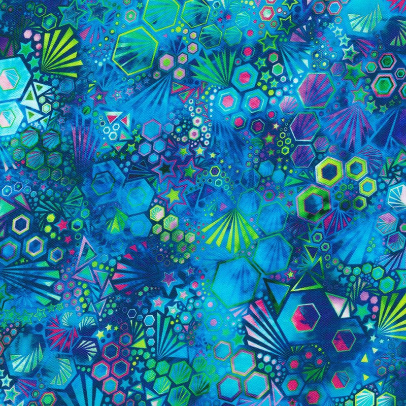 Cool Color Blues Geometrics