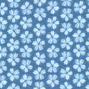 Medium Blue w Flower Petals