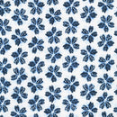 White w Dark Blue Flower Petal