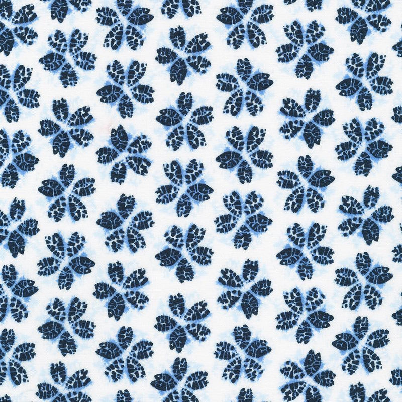 White w Dark Blue Flower Petal