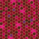 Fuchsia Hexagons 1/2" Metallic