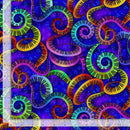 Bright Swirl Keyboards on Blue