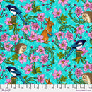Teal w Birds, Rabbits & Hedgeh
