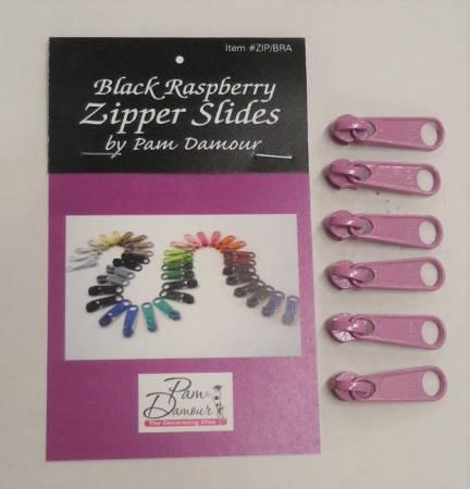 6 Zipper Slide Black Raspberry