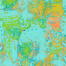 Teal Green Gold Orange Tires