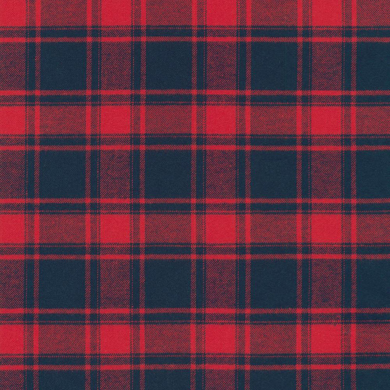 Flannel Blue and Red Plaid