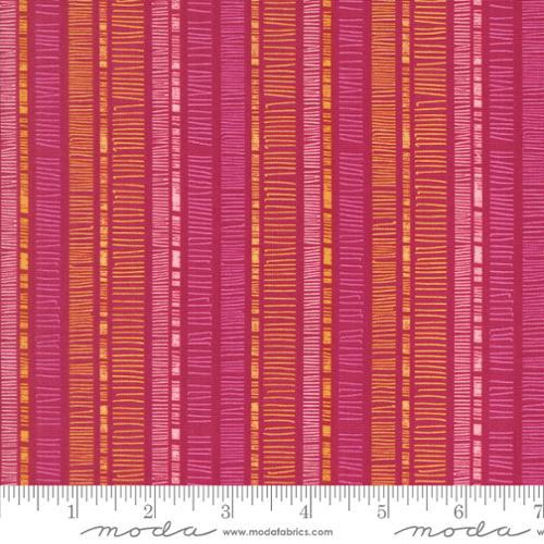 Scribble Stripe Fuschia Orange