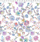 Medium Multi Florals on White