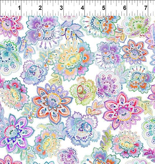 Packed Florals on White