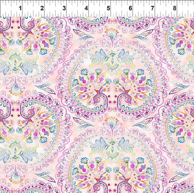 Floral Paisley Hearts Pink