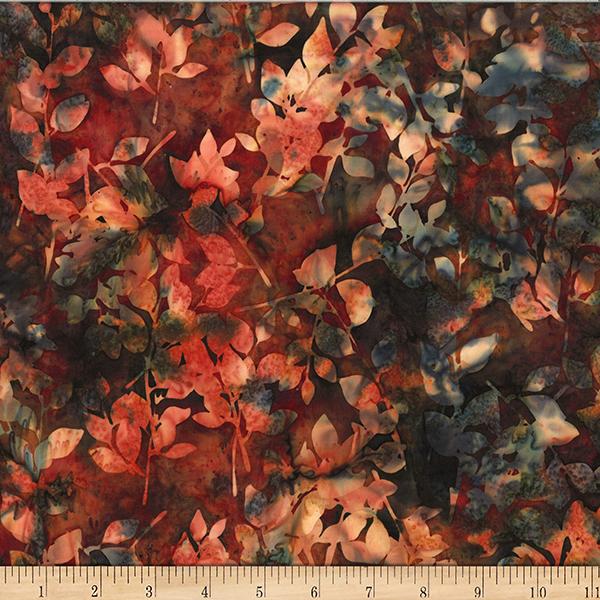 Rust, Tan & Green w Med Leaf