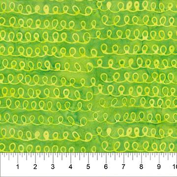 Batik Lime Green w Cursive E's