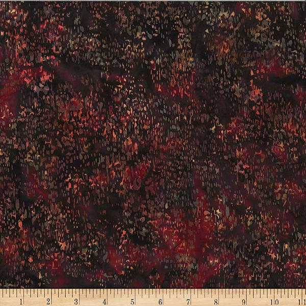 Maroon w Green Peach & Taupe Splotches