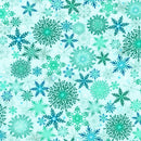 Teal on Teal Snowflakes