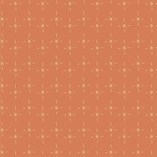 Yellow Zia on Orange