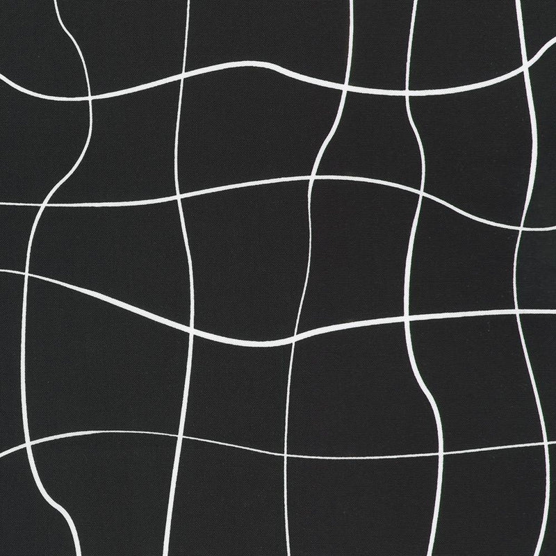 Black & White Wavy Grid