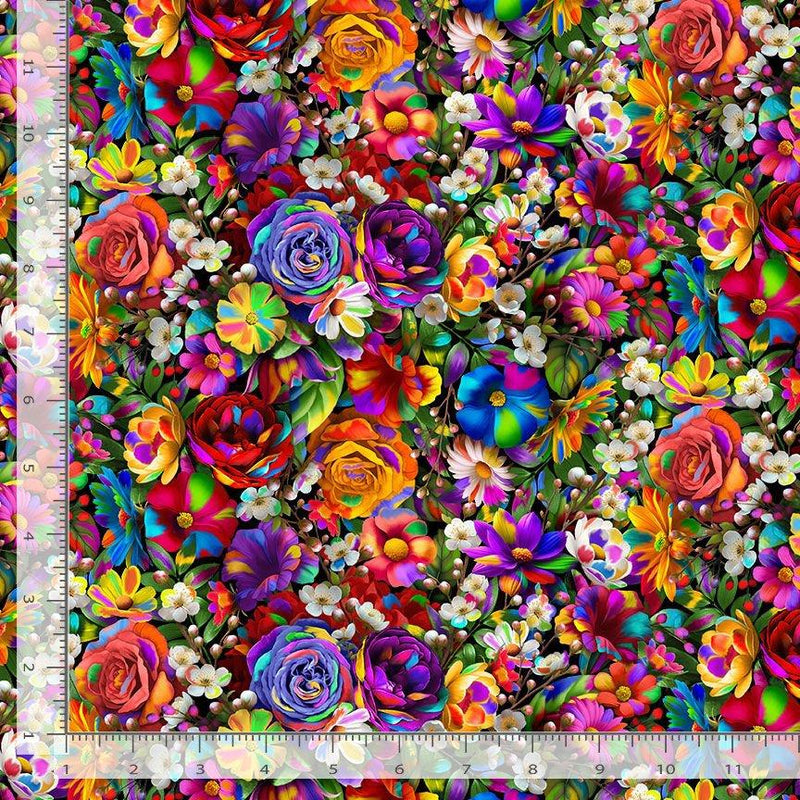 Multi Bright Clustered Floral