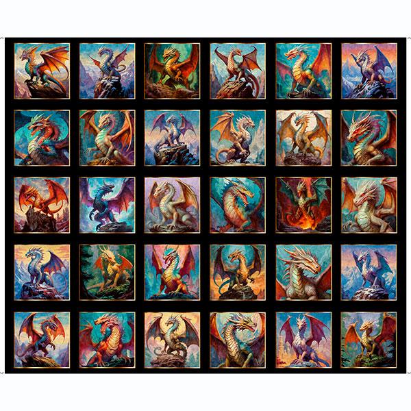 PANEL: Dragon Blocks 36x42"