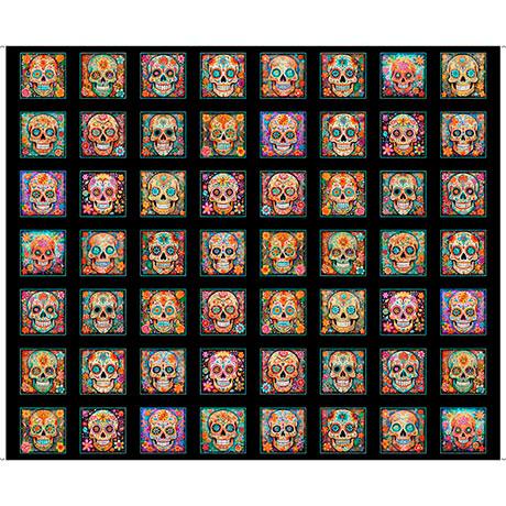 PANEL: Sugar Skull Patches Blk