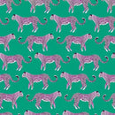 Pink Leopard on Green Keeley