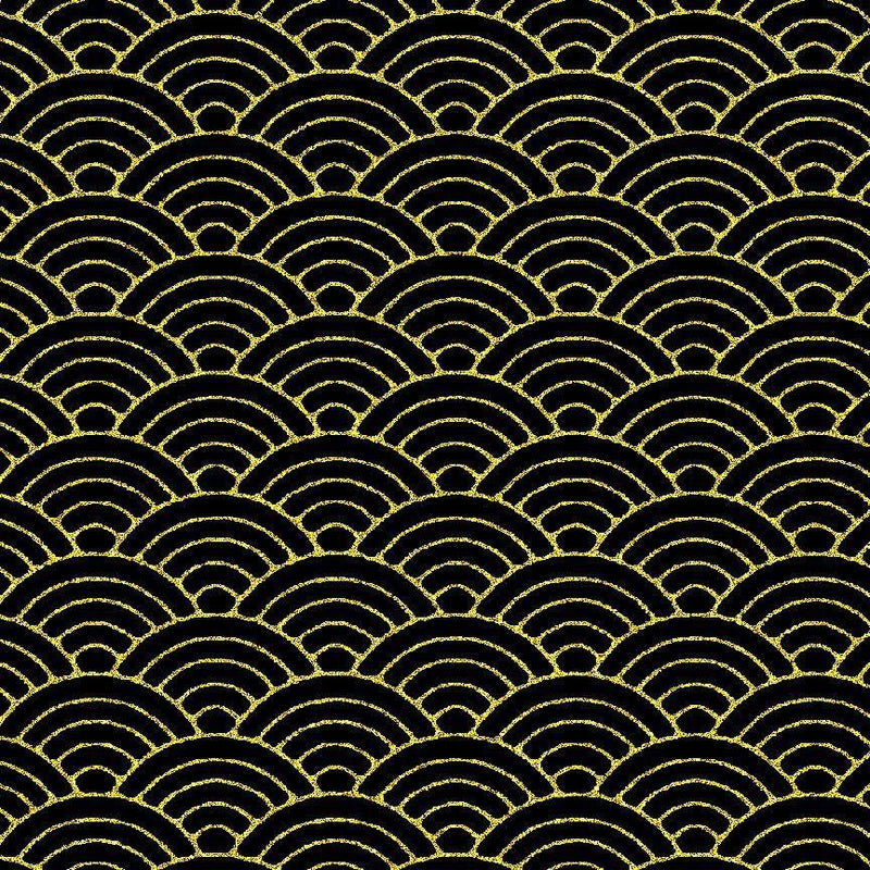 Gold Concentric Clamshells Blk