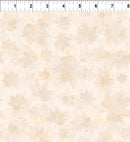 Cream w Tan Maple Leaves