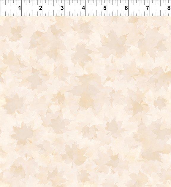 Cream w Tan Maple Leaves