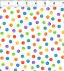 Multi color dots on White